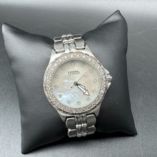 Damenuhr Fossil Blue AM-3479 - Perlmutt Ziferblatt -Edelstahl Armband-Armbanduhr