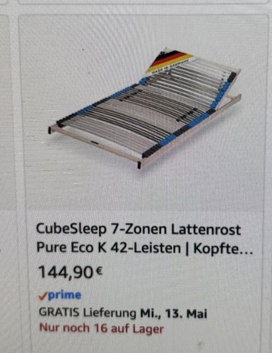 Cubesleep zonen lattenrost - cubesleep,