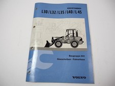 Volvo L30 L32 l35 L40 L45 Radlader Werkstatthandbuch Glasscheiben Fahrerhaus