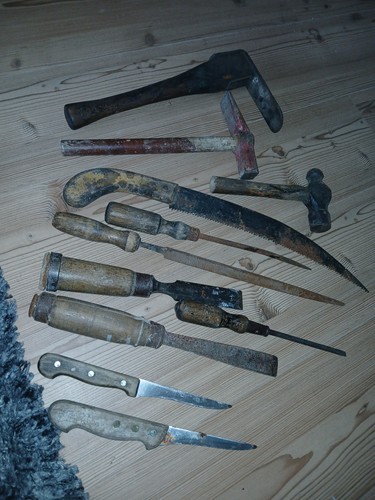 Teilig altes werkzeug - teilig,