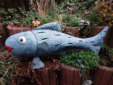 NUR Abholung !!! riesiger Fisch aus Metall zum aufhängen 120 x 30 x 25 cm Blech