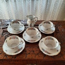 4 Kaffeegedecke 1 Milchkännchen von ca.1889 selten !!K&A Krautheim Selb Bavaria