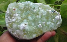 Hellgrünes Spitzes Apophyllit Auf Prehnit Mineralien Exemplar Indien BO=19