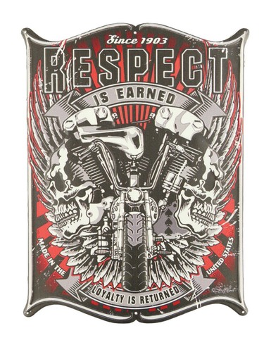 Blechschild respect usa - "respect",
