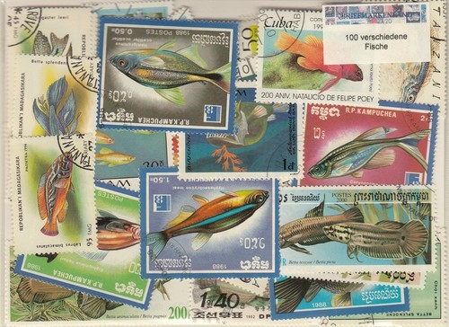 100 verschiedene briefmarken - 100,