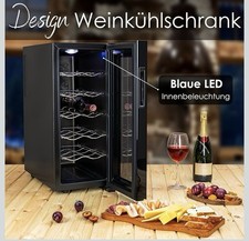 Weinkühlschrank 32L für 12 Flaschen mit LED Beleuchtung
