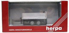 Herpa 1/87 075626 Tandem Anhänger silbern - OVP (Spur H0)(4776k)