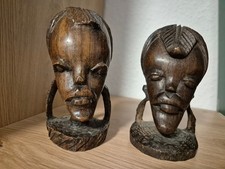 Paar handgeschnitzte