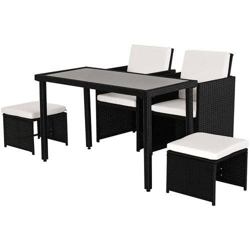 Polyrattan sitzgruppe tlg - polyrattan, 5-tlg