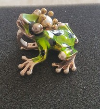 Drachenfels Giftpfeilfroschkönig groß,Anhänger aus Silber mit Süßwasserperle