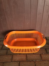 Retro Wäschekorb Korb Revolit Orange 