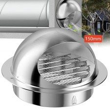 Edelstahl Lufthaube Ablufthaube Lüftungsgitter Wetterschutzgitter rund 150mm