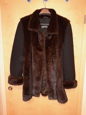 Nerzjacke mit schwarzem Walk