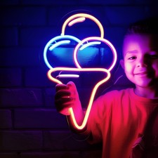 Eis LED Neon Schild Licht Deko
