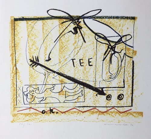 Osmar osten lithografie - osten,