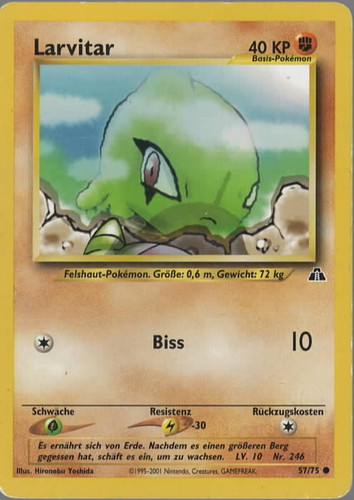 Pokémon karte larvitar - larvitar, 57/75