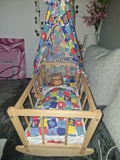 Puppenwiege Holz mit