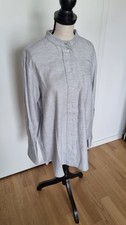 Flanell-Bluse von Robert Friedman, XS -mindestens bis Gr. 38 zu tragen, hellgrau