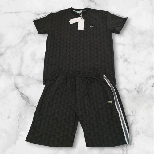 Lacoste monogram anzug schwarz - lacoste,