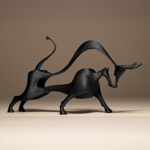 Hollow bull decor statue - bull,