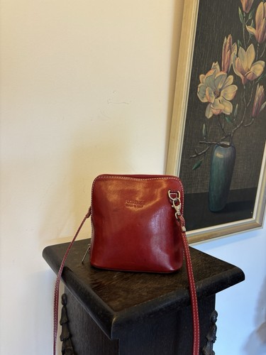 Vintage leder damenhandtasche - leder,