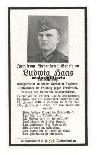 Orig sterbebild 121 id - orig.,