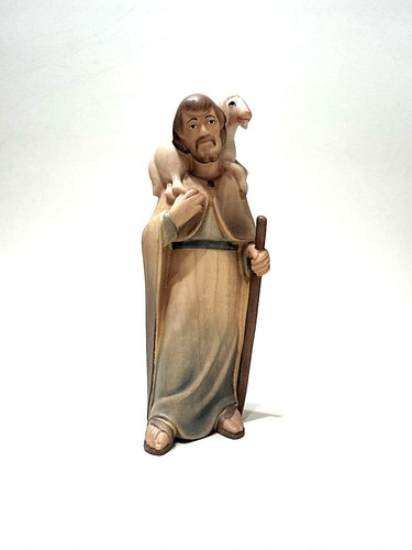 Krippenfigur hirte mit lamm - krippenfigur, im