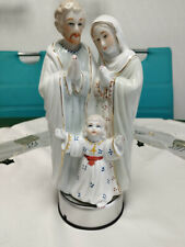 29cm heilige Familie Jesus Maria Josef Statue Skulptur Glasporzellan beleuchtet