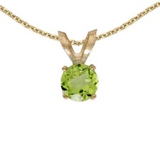 LXR 14k Gelbgold Rund Peridot