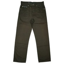 HUGO BOSS Alabama Herren Jeans Hose straight Leg Stoff 48 M W32 L30 braun dünn