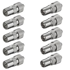 ✅Koaxstecker 10 Stück Metall 5+5 IEC Antennen Stecker für TV/Radio Koaxial✅