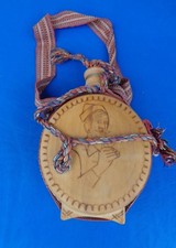 Rumänische oder Ungarische Hirtenflasche , Wasserflasche Holz