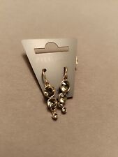 Pilgrim Ohrhänger silberfarben mit grauen Swarovski-Kristallen