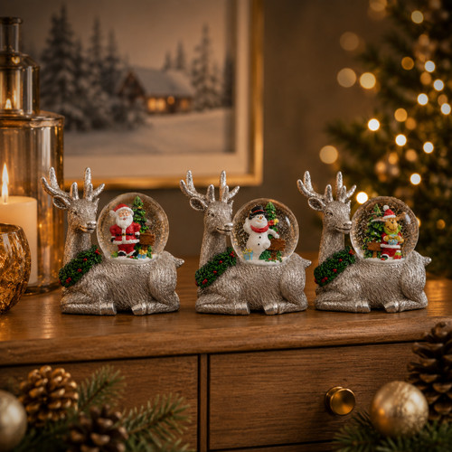 Schneekugel hirsch 3 - schneekugel, –3
