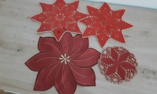 4 Weihnachts Deckchen Sets Advent Tischdeko