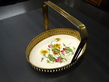 Z03  Art Deco Keramik  Messing  Korb um 1920/30