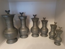 Zink Kanne Schnabelkanne Krug 6 x Weinkanne Antik Alt Antiquitäten 2480gr