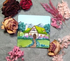 Mini Landhausbild in Aquarell