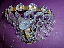 Wandlampe Kristall -Glas - Metall 20 x 12,5 x 14 cm Antik- Vintage?