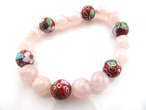 Armband mit rosenquarz und - mit, 6