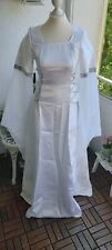 Traumhaftes Mittelalterkleid Elfe Prinzessin Gr.S/M 34/36 schneeweiß wNEU