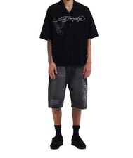 Ed Hardy Death or Glory Short Jeans Herren kurze Hose schwarz 18214