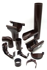 Marley Dachrinne Kunststoff halbrund DN 53/75/100/105/125/150 - Braun / RAL 8017