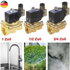 Magnetventil Messing 3/4 1/2 1 Zoll 0-10 Bar NC Stromlos Geschlossen 230V Ventil
