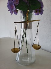 Waage Balkenwaage Messing Antik Miniatur Kaufmannsladen Apotheke 10 Gr