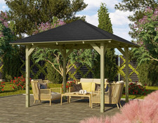 Pavillon Holz Gartenpavillon Gartenlaube SEVILLA 265x265cm +LAGERABVERKAUF+