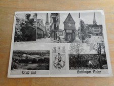 AK, Gruß aus Hattingen / Ruhr, 6 Ans., Steinhagen, Rathaus, Bügeleisen ua, 1954