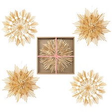 4x Großes Strohstern-Set -