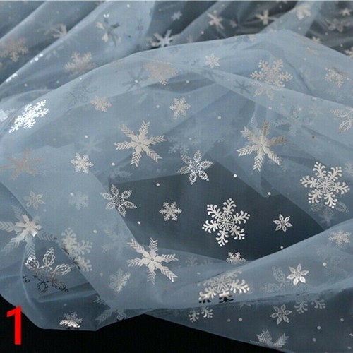 Schneeflocken mesh organza - mesh,