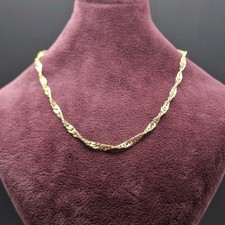 Gold Singapurkette, 333er 8 Karat Goldkette, Halskette 